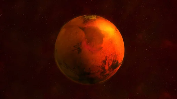 火星行星，来自太空，显示Mare Acidalium — 图库照片