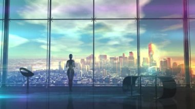 Robot verilerle çalışıyor, 3 boyutlu görüntüleme.