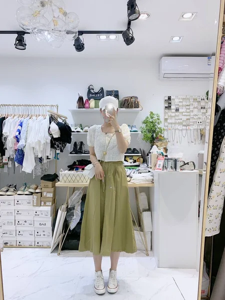 fashion designer working in the store