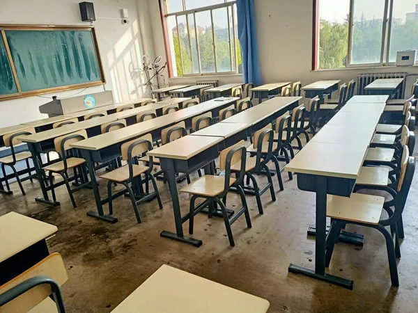 empty classroom in a modern university room