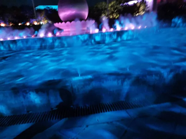 swimming pool in the night