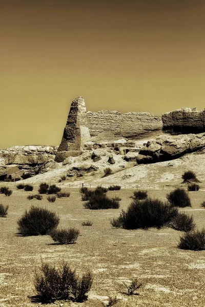 the ruins of the ancient city of the negev desert in israel