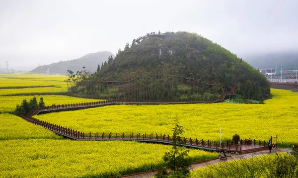 beautiful landscape of the valley of the village in the background