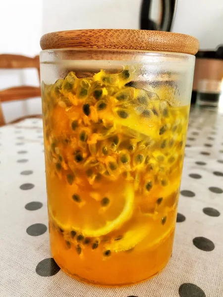 iced tea in a glass with ice cubes