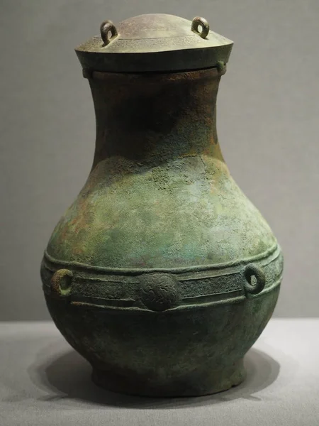 old vintage ceramic vase on a white background