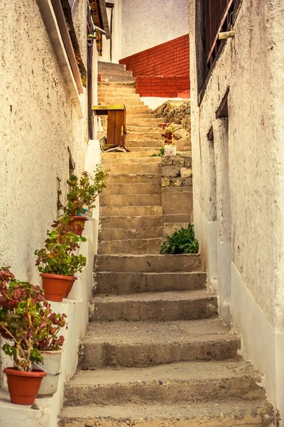 narrow street in the old town of kotor, montenegro