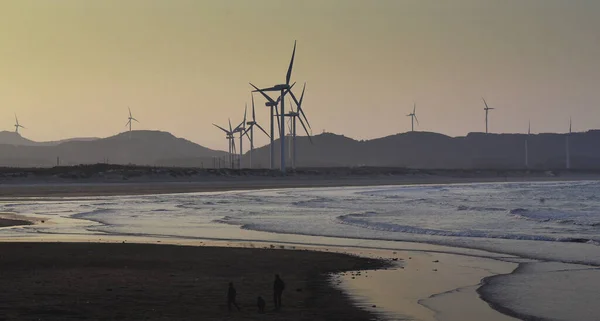 wind turbines in the sea