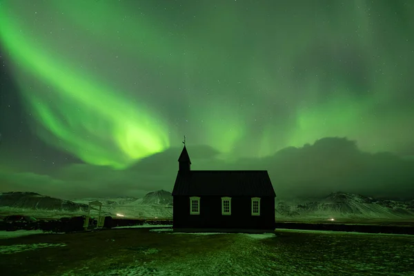 Aurora Boreale Nel Cielo Notturno — Foto Stock