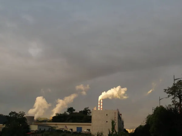 smoke of the factory, industrial background