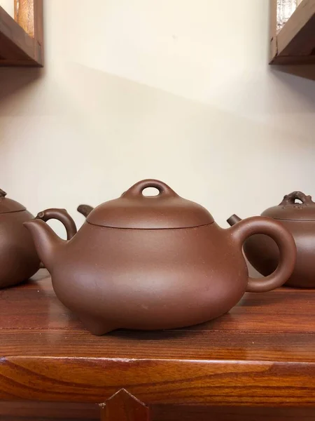 ceramic teapot on the table