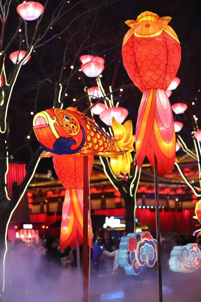 chinese new year lanterns in the night