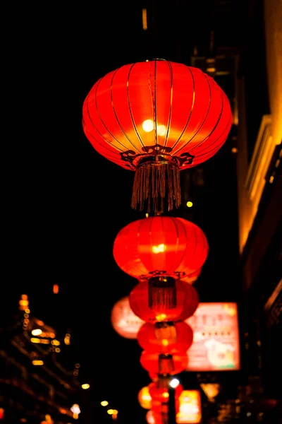 chinese lanterns in the night