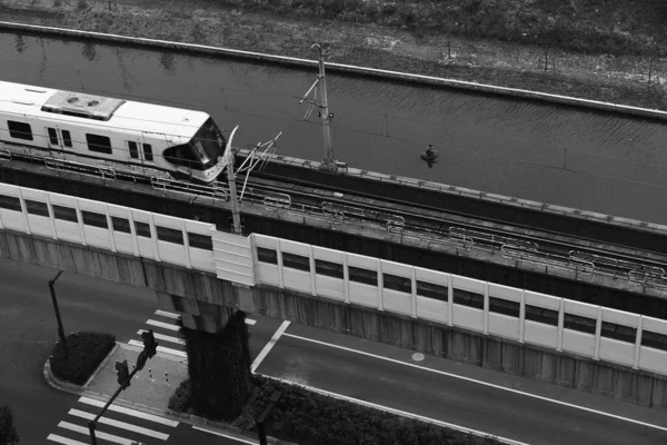 aerial view of the railway station in the city