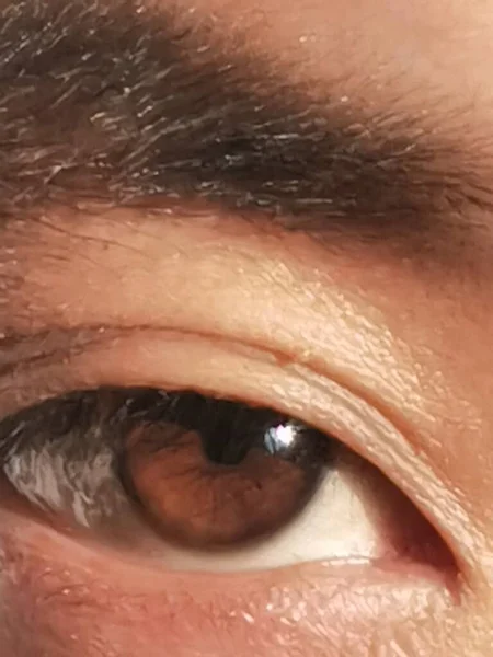 close up of a man\'s eye