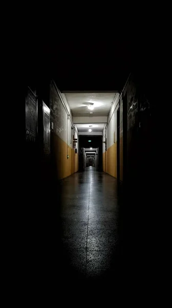 empty underground tunnel with dark shadows