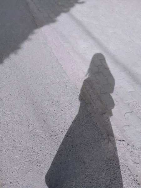 the shadow of the road in the city