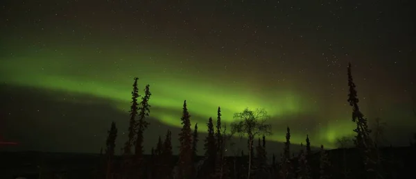 Aurora Boreale Nel Cielo Notturno — Foto Stock