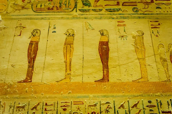 egyptian hieroglyphs in the temple of the ancient city of the world