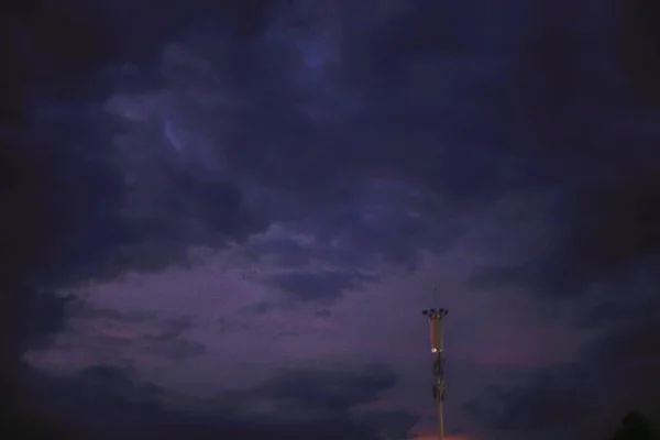 stock image beautiful sky with clouds and moon