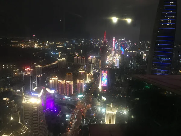 stock image night view of the city at dusk