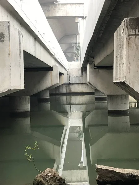 the underground bridge in the city