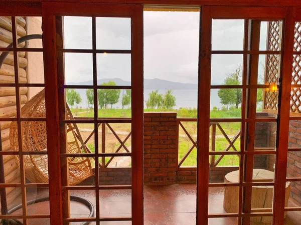 window with windows and wooden roof