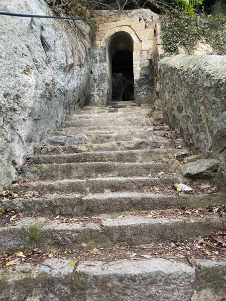 old stone stairs in the city of jerusalem, israel