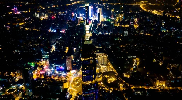 night view of the city of barcelona, spain