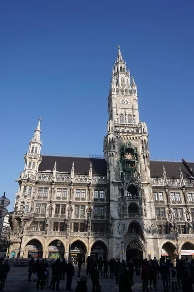 the famous building of the city hall in the center of the old town of the capital of the netherlands