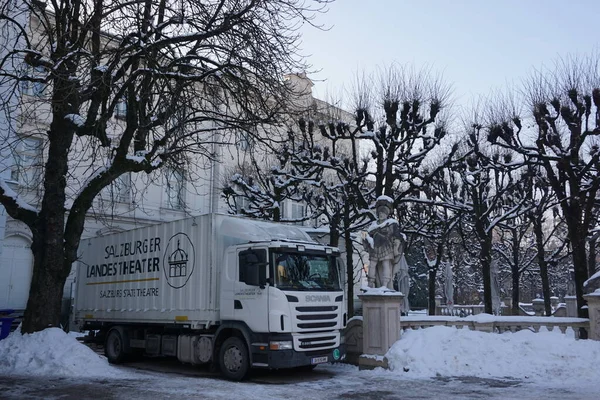 a truck in the snow