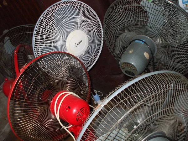 close up of a modern electric fan