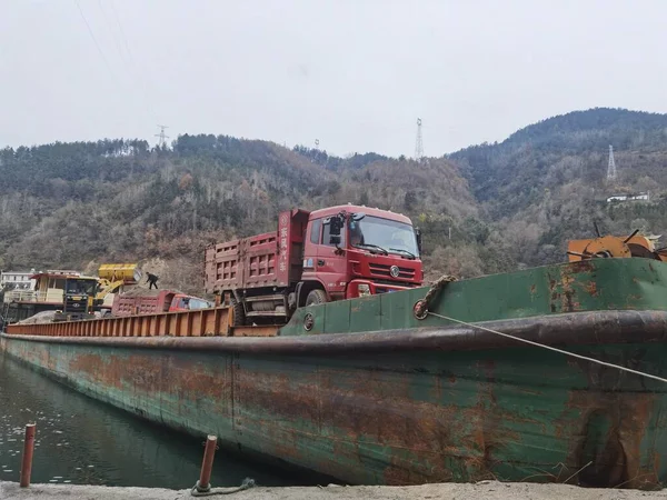 the old rusty cargo ship in the port