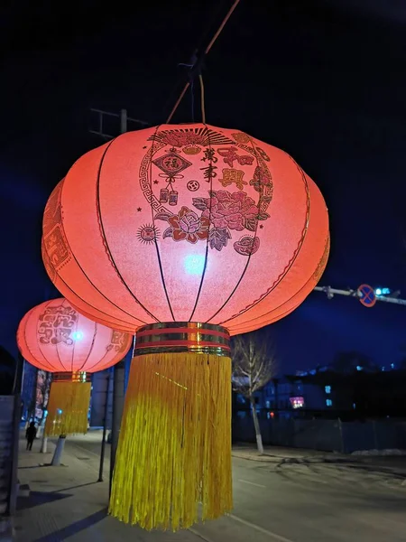 chinese new year lanterns in the night