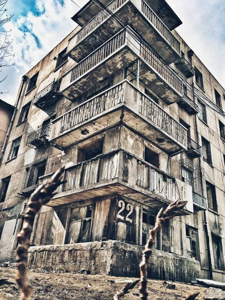 old abandoned building in the city