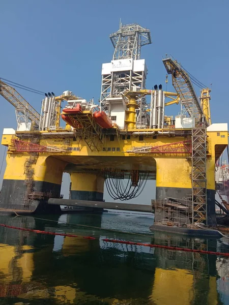 oil rig in the port of rotterdam