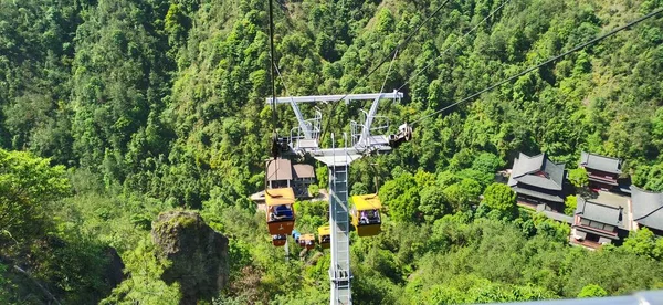 aerial view of the railway bridge in the mountains