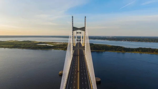 highway bridge with metal rails near bridge