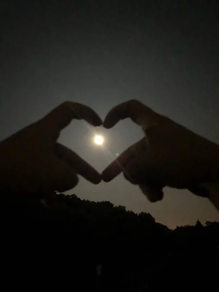 hand holding heart in the hands of a woman