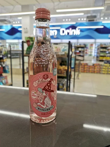 a bottle of water in a store