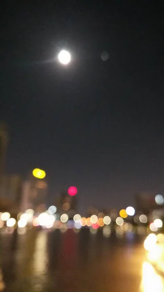 Vista Nocturna Ciudad Las Luces — Foto de Stock
