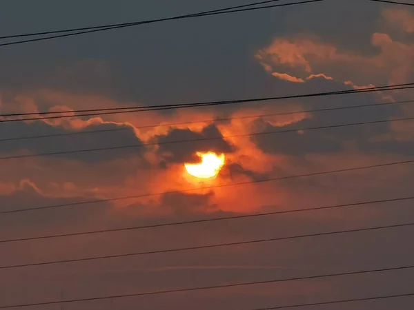 Stock image beautiful sunset over the sky