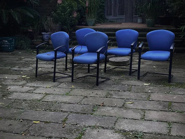 empty chairs in the park