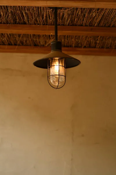 old lamp on a ceiling