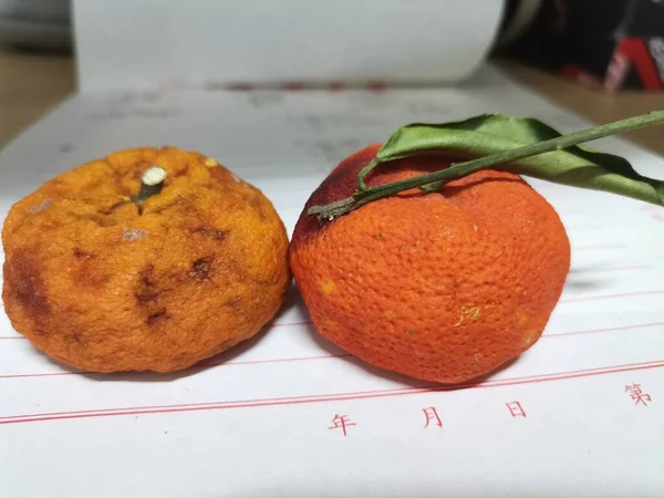 fresh orange fruit on a white background
