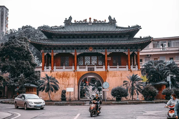 the forbidden city in the center of the palace of china