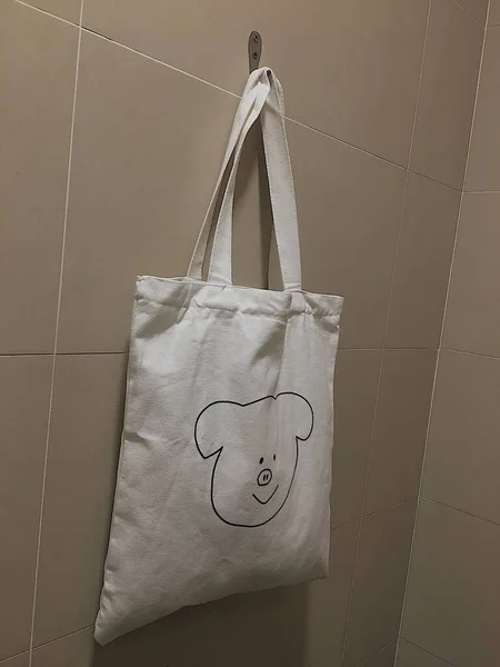 bag with paper bags on a white background
