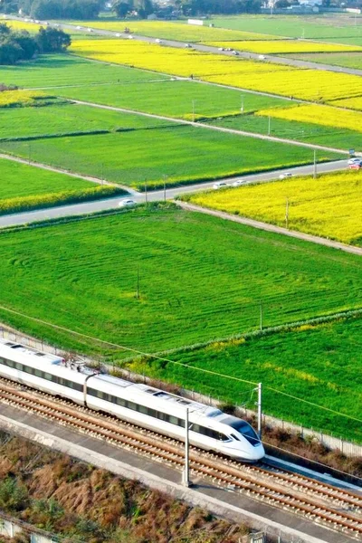 aerial view of the railway track, the train tracks, the railroad and the rails.