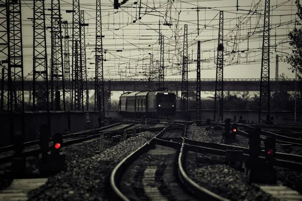 railway tracks on the railroad track