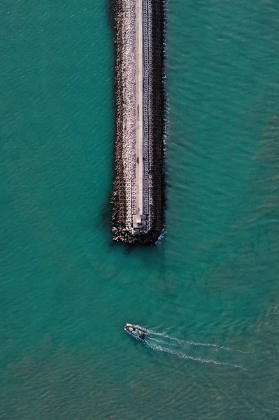 aerial view of the sea, the coast of the island of the mediterranean ocean