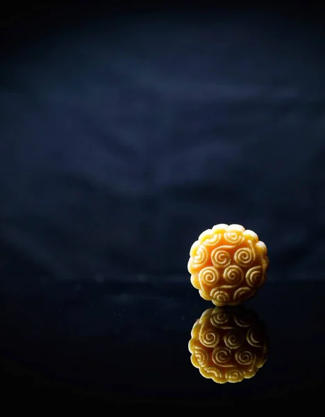 moon cake on a black background